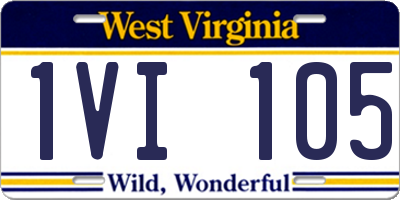 WV license plate 1VI105