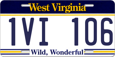 WV license plate 1VI106