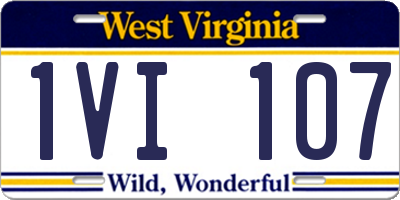 WV license plate 1VI107