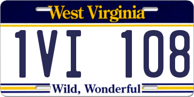 WV license plate 1VI108