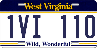 WV license plate 1VI110