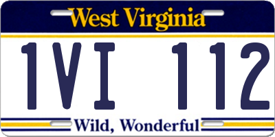 WV license plate 1VI112
