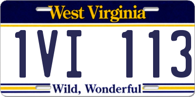 WV license plate 1VI113