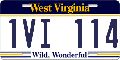 WV license plate 1VI114