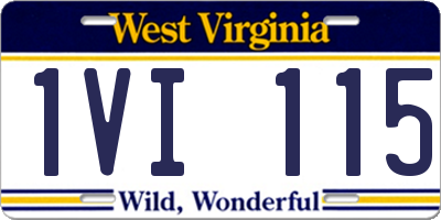 WV license plate 1VI115