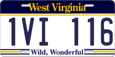 WV license plate 1VI116