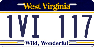 WV license plate 1VI117