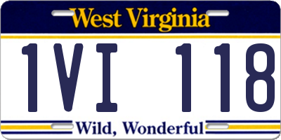 WV license plate 1VI118