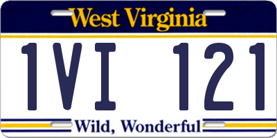 WV license plate 1VI121