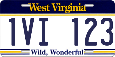 WV license plate 1VI123