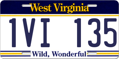 WV license plate 1VI135