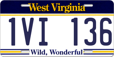 WV license plate 1VI136