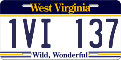 WV license plate 1VI137