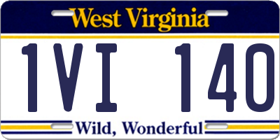 WV license plate 1VI140