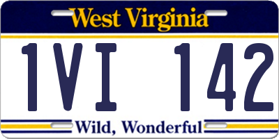 WV license plate 1VI142