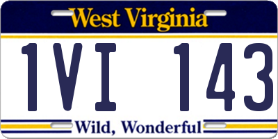 WV license plate 1VI143