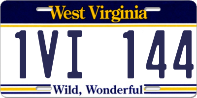 WV license plate 1VI144