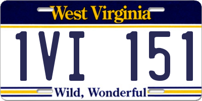 WV license plate 1VI151