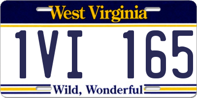 WV license plate 1VI165