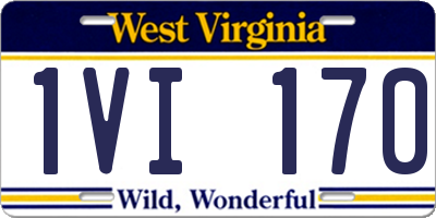 WV license plate 1VI170