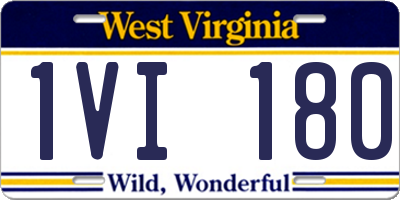 WV license plate 1VI180