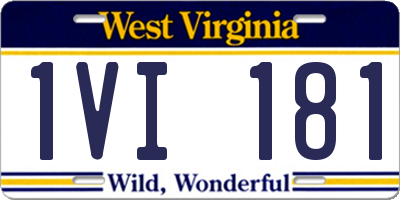 WV license plate 1VI181