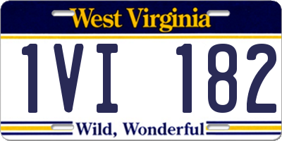 WV license plate 1VI182