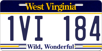 WV license plate 1VI184