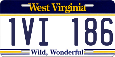 WV license plate 1VI186