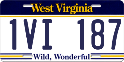 WV license plate 1VI187