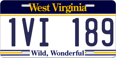 WV license plate 1VI189