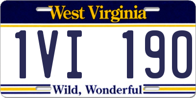 WV license plate 1VI190