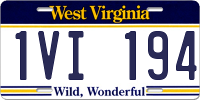 WV license plate 1VI194