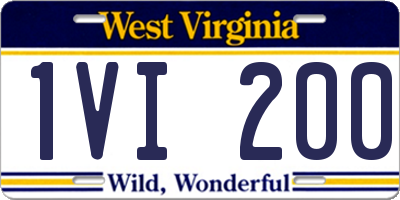 WV license plate 1VI200