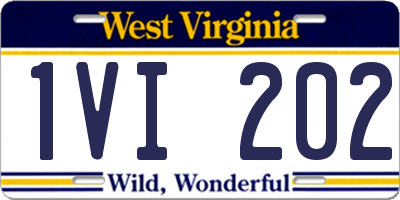 WV license plate 1VI202