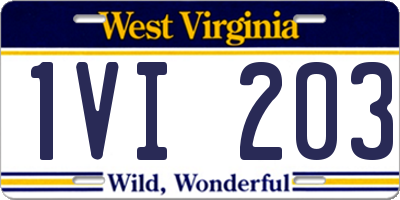 WV license plate 1VI203