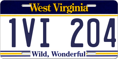 WV license plate 1VI204