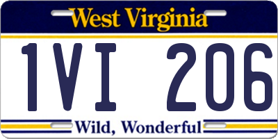 WV license plate 1VI206