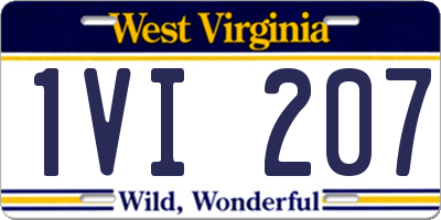 WV license plate 1VI207