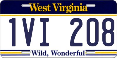 WV license plate 1VI208