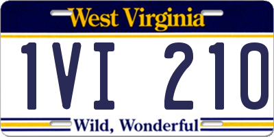 WV license plate 1VI210