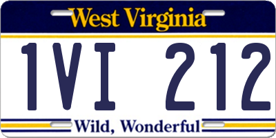 WV license plate 1VI212