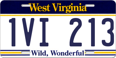 WV license plate 1VI213