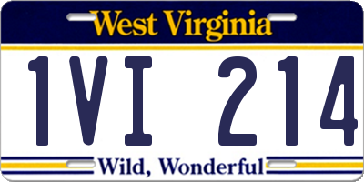 WV license plate 1VI214