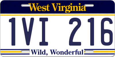 WV license plate 1VI216