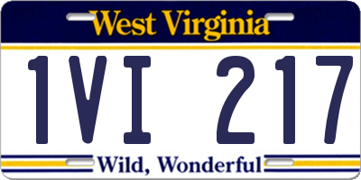 WV license plate 1VI217