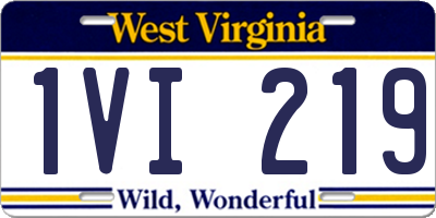WV license plate 1VI219