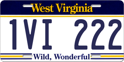 WV license plate 1VI222