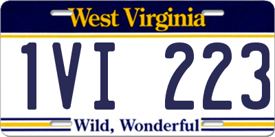 WV license plate 1VI223