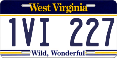 WV license plate 1VI227